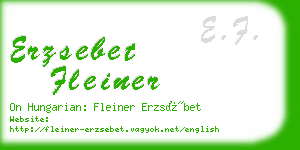 erzsebet fleiner business card